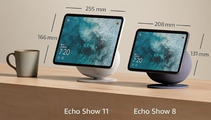 Echo Show 11とEcho Show 8の画面サイズの違い
