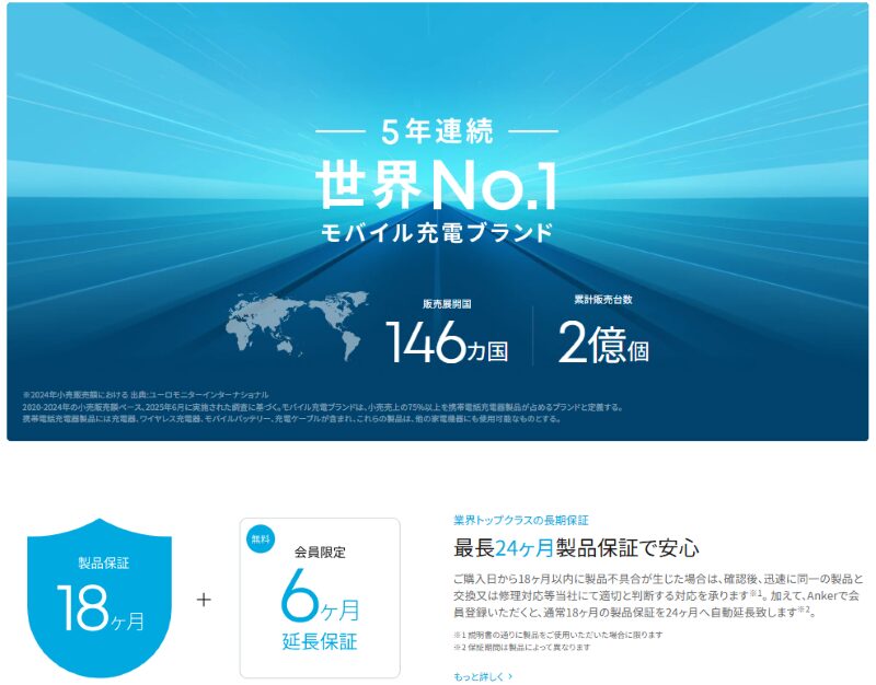 すべてに共通するAnkerの強み
